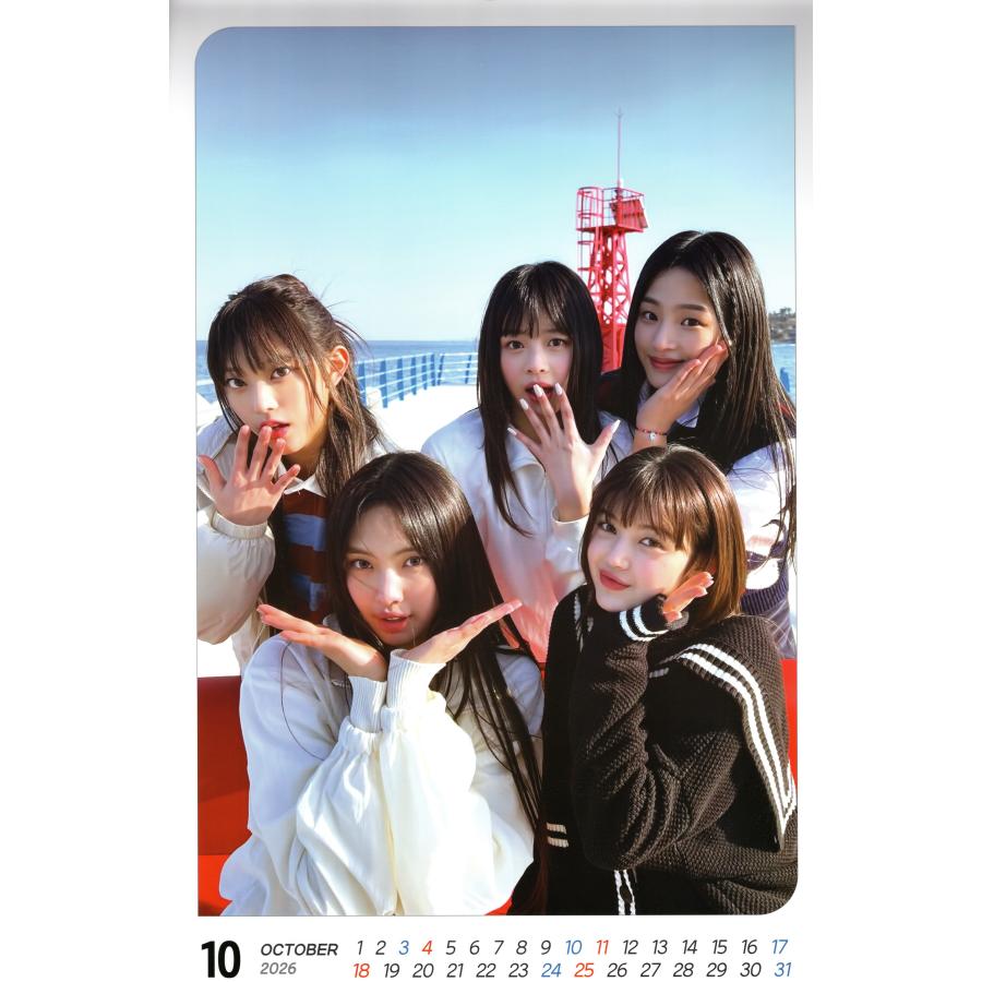 NewJeans ニュージーンズ グッズ 大判 壁掛け カレンダー 2026年 (令和