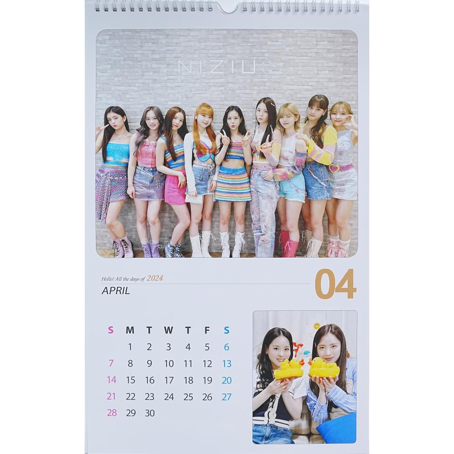 NiziU ニジュー グッズ 大判 壁掛け カレンダー 2024年 (令和6年) +