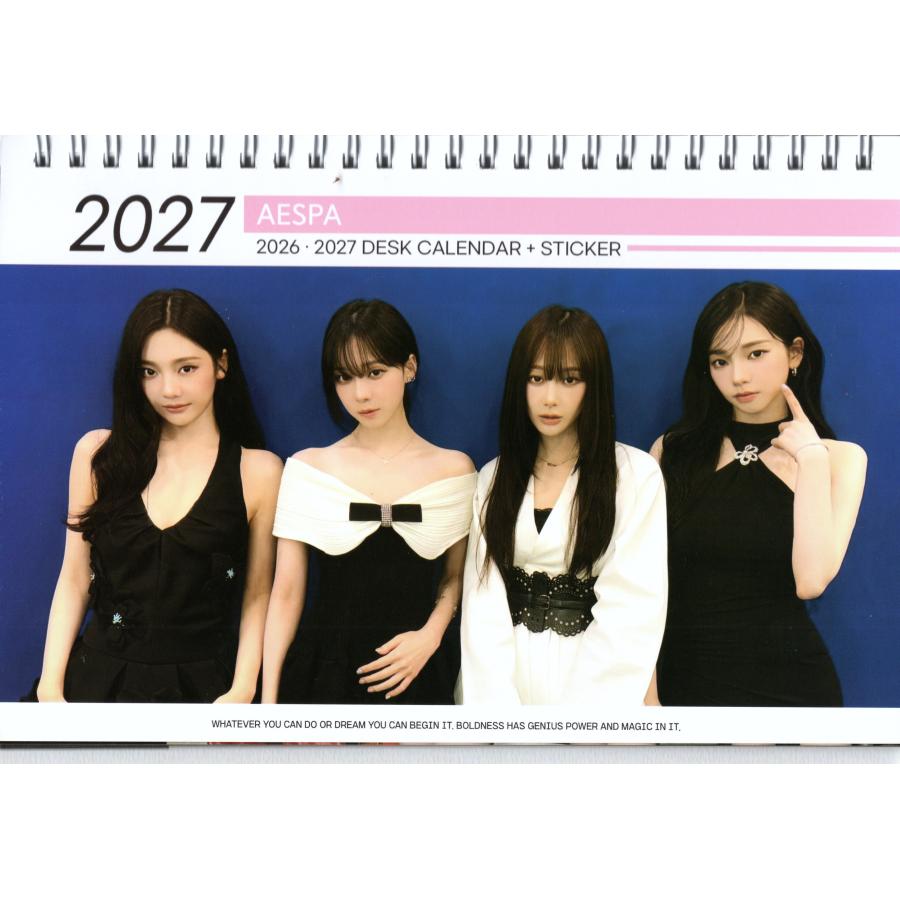 aespa エスパ グッズ 卓上 カレンダー (写真集) 2026~2027年(2年分)+