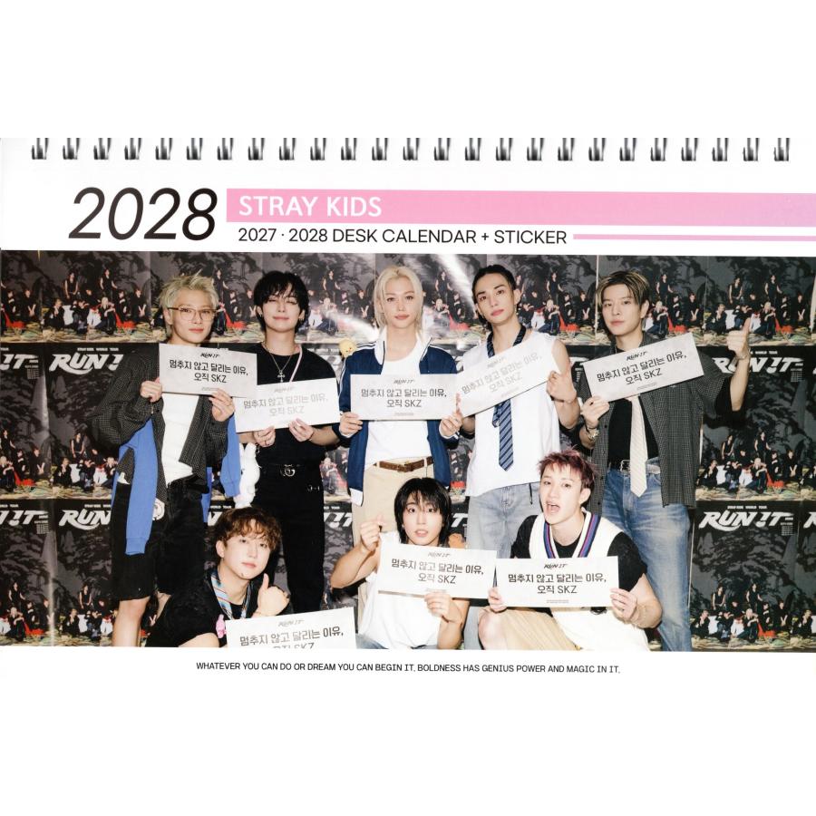Stray Kids ストレイキッズ グッズ 卓上 カレンダー (写真集) 2027~2028 年(2年分)+ ステッカーシール 12点セット |  | 03