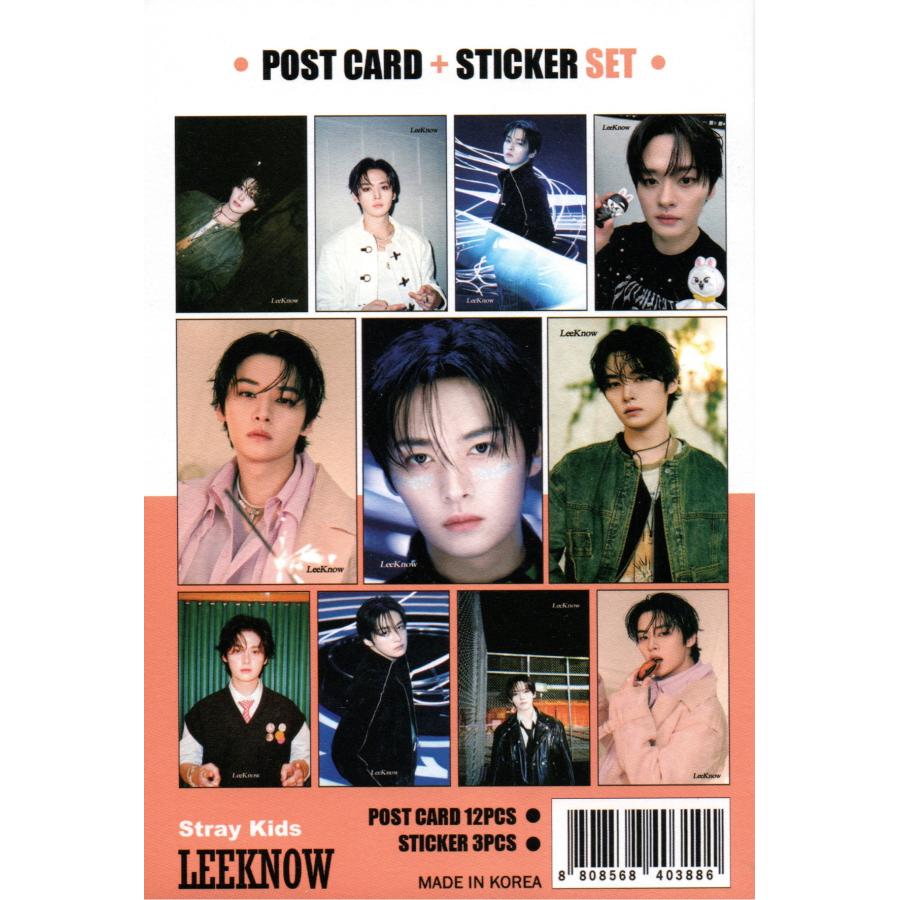 straykids スキズ リノ ポストカード フォトカード STRAY KIDS スキズ Lee Know リノ グッズ ポストカード セット ( 12枚