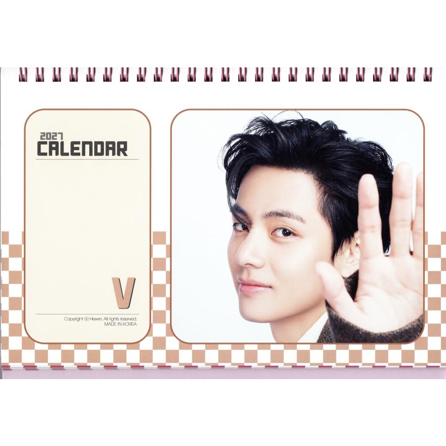 BTS V テテ グッズ 卓上 カレンダー ( 写真集 カレンダー) 2026~2027年