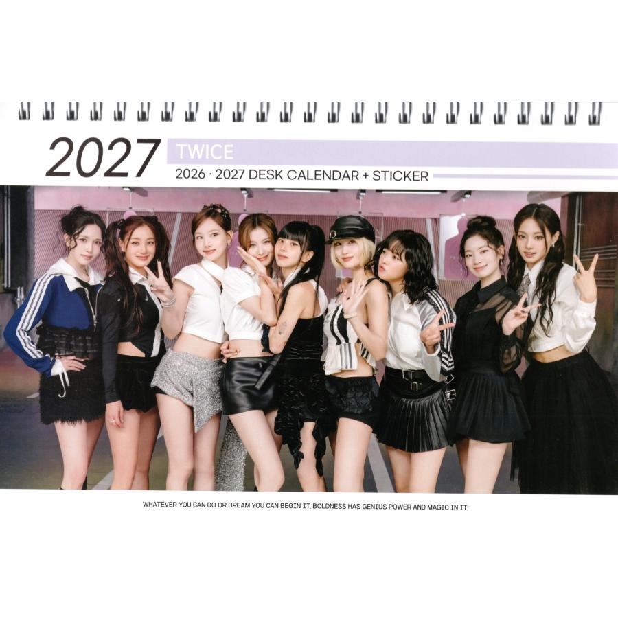 TWICE グッズ 卓上 カレンダー (写真集) 2026~2027年 (2年分) +