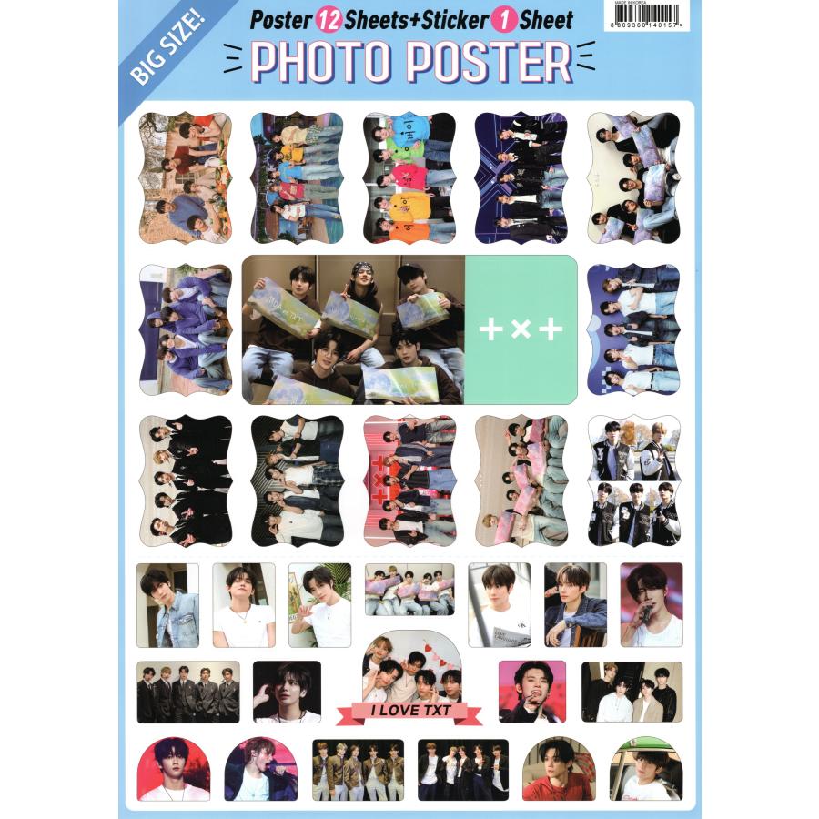 TXT グッズ ポスター 12枚 (A3サイズ) ＋ ステッカー セット 13点