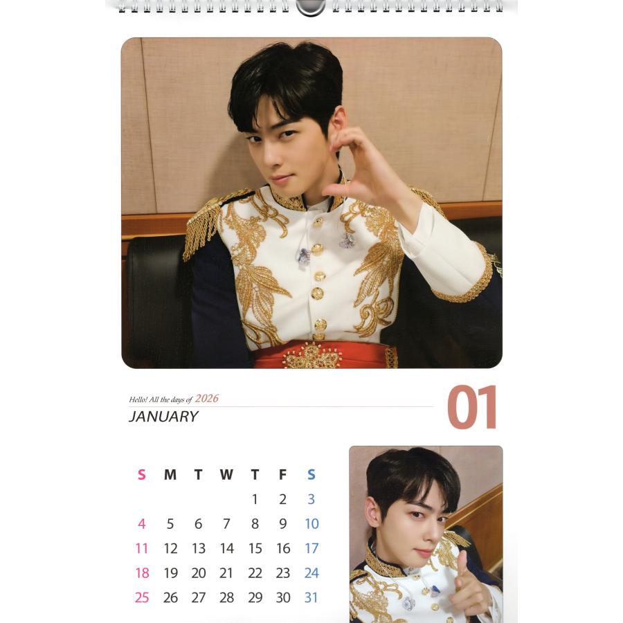 チャウヌ グッズ 大判 壁掛け カレンダー 2026年 (令和8年) +