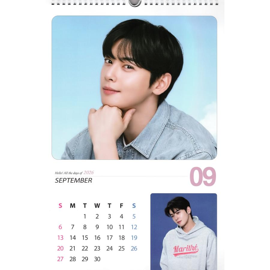 チャウヌ グッズ 大判 壁掛け カレンダー 2026年 (令和8年) +