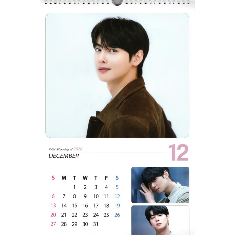 チャウヌ グッズ 大判 壁掛け カレンダー 2026年 (令和8年) +