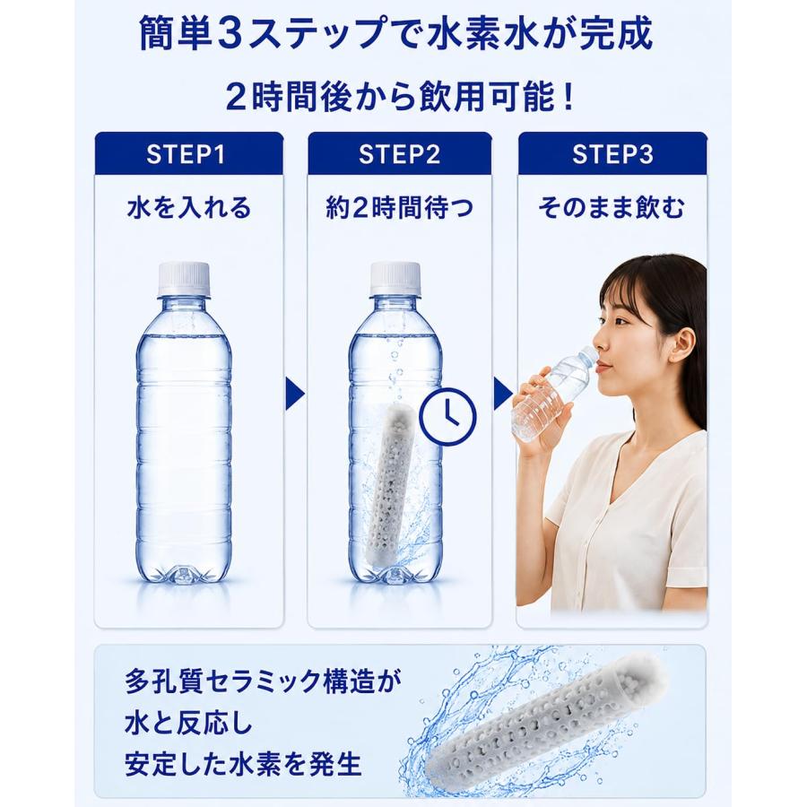 業界最大級の重量(従来品の2.5倍)の水素セラミック純正品100％を20g
