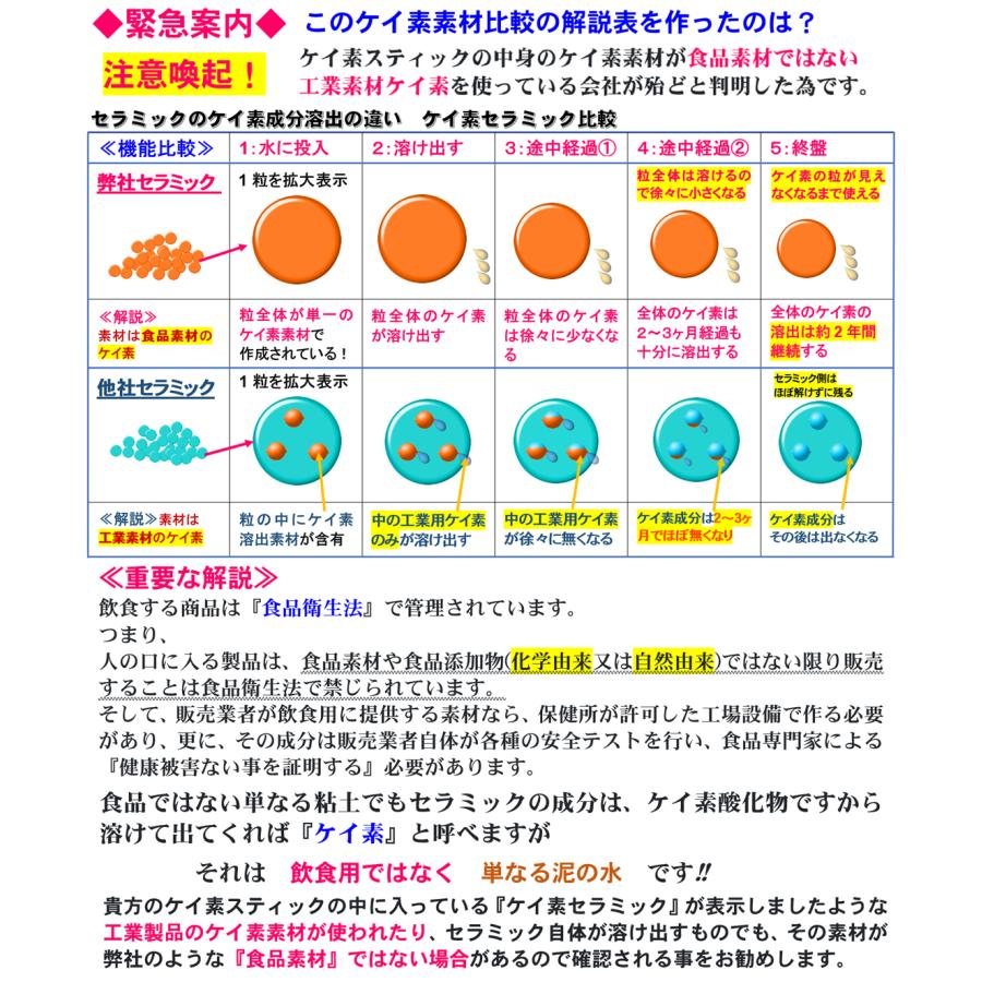 食品素材のケイ素セラミック使用 シリカ ケイ素 スティック 2本 食品素材のケイ素セラミック使用 シリカ ケイ素 スティック 2本