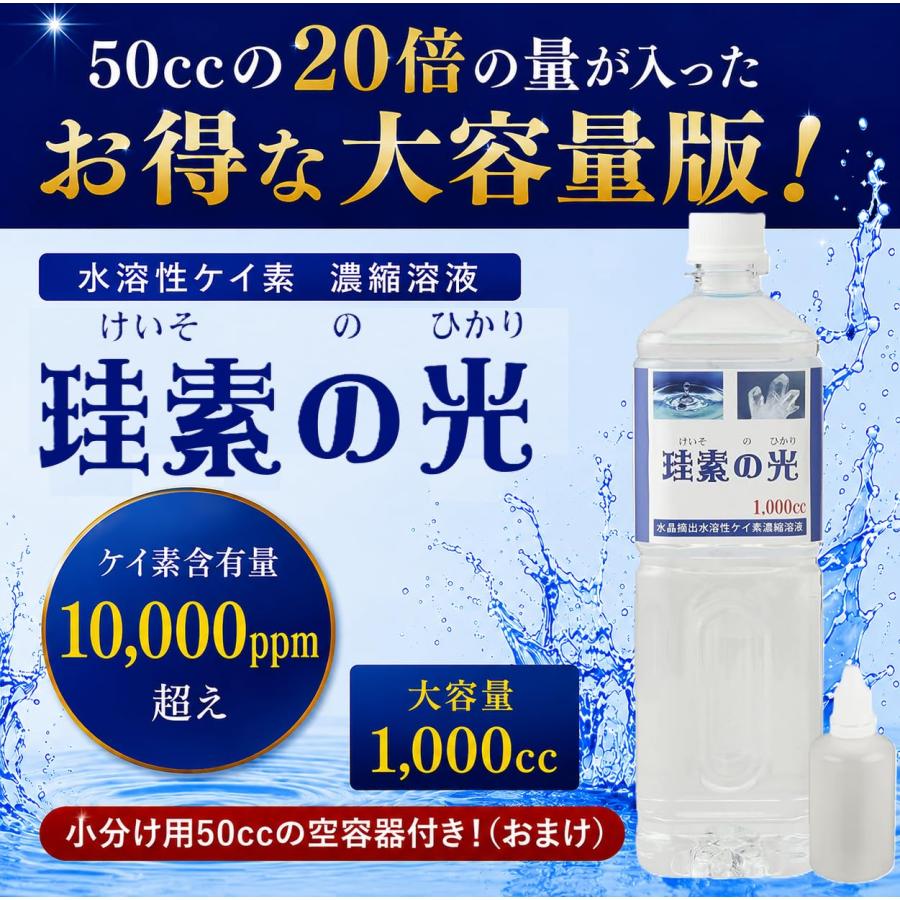 水溶性ケイ素濃縮溶液が500cc当り格安7000円 税込 送料無料 1000ml入り