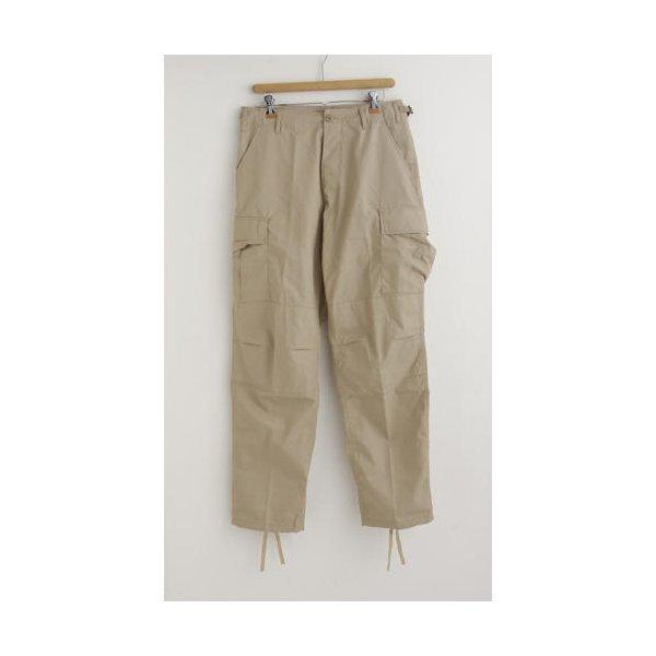 アメリカ軍 BDU カーゴパンツ Sサイズ カーキ リップストップ YN521007 レプリカ ミリタリーパンツ 軍モノ 迷彩服