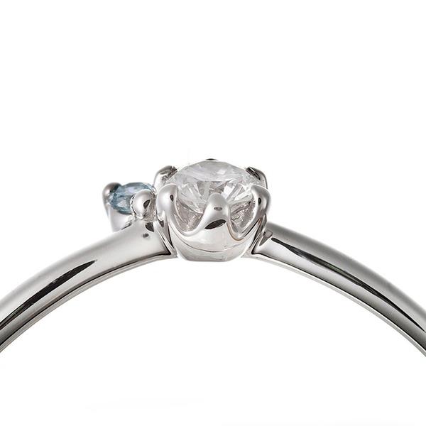 ダイヤモンド リング ダイヤ アイスブルーダイヤ 合計0.06ct 11.5号 プラチナ Pt950 V字モチーフ 指輪 ダイヤリング 鑑別カード付きの画像