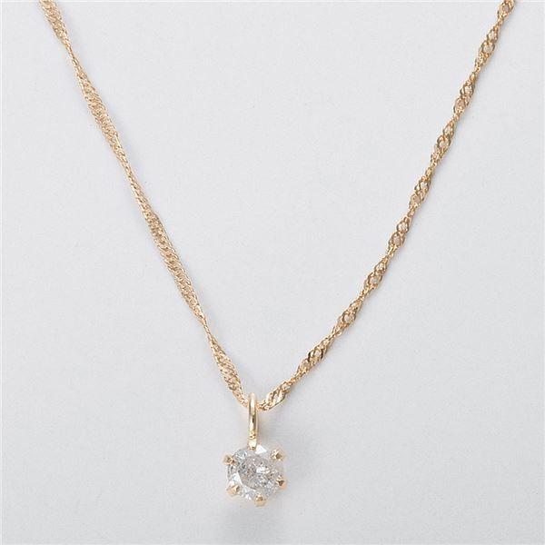 K18 0.1ctダイヤモンドペンダント/ネックレス スクリューチェーンの画像