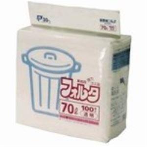 （まとめ）日本サニパック フォルタ・環優包装 F-7C 透明 70L 100枚〔×2セット〕