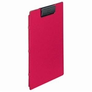 (業務用5セット)LIHITLAB クリップファイル/バインダー 〔A4 ヨコ型〕 F-2650-12 桃