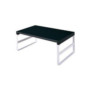 （まとめ）LIHITLAB 机上台390mmハイ A-7331-24 黒〔×2セット〕