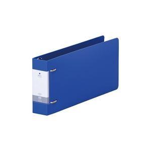 (業務用10セット) LIHITLAB D型リングファイル 〔統一伝票サイズ〕 G2239-8 青