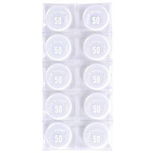 （まとめ）ミツヤ カラーマグネット MR-50 白 50mm 10個〔×5セット〕