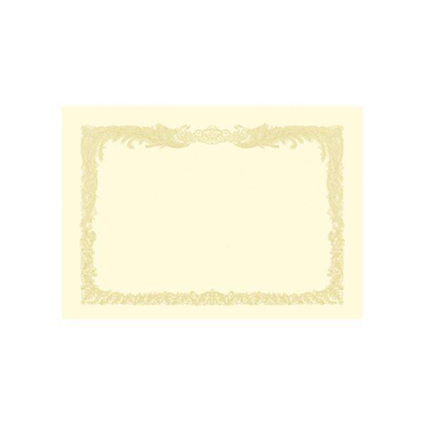 （まとめ） OA賞状用紙 クリーム賞状用紙・縦書き 10-1157 100枚入 〔×2セット〕