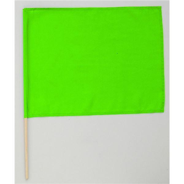 (まとめ)アーテック 旗/フラッグ 〔小〕 410×300mm ポリエステル・綿製 蛍光グリーン 〔×40セット〕