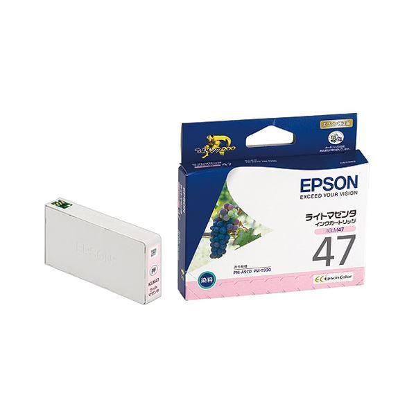 （まとめ） エプソン EPSON インクカートリッジ ライトマゼンタ ICLM47 1個 〔×4セット〕