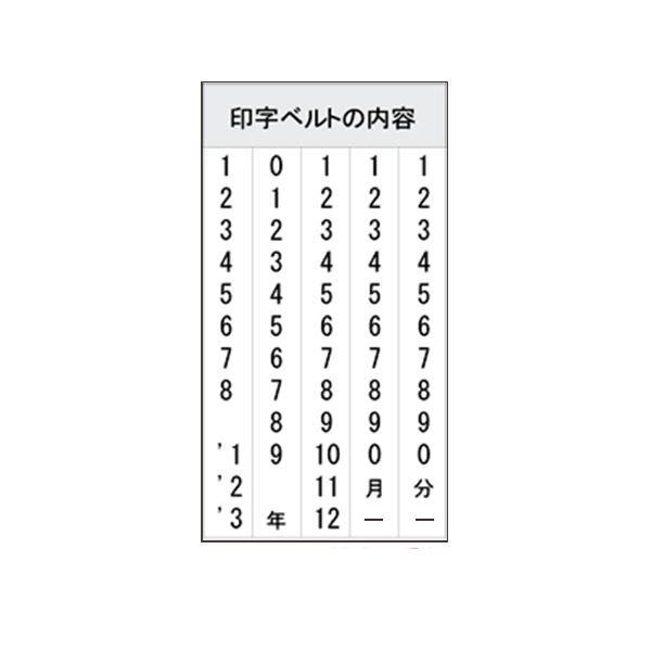 （まとめ） シヤチハタ 回転ゴム印 エルゴグリップ 欧文トビ日付 4号 ゴシック体 手形用 NFB-4TG 1個 〔×6セット〕の画像