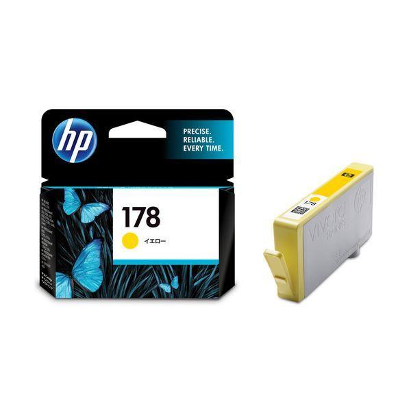 （まとめ） HP178 インクカートリッジ イエロー CB320HJ 1個 〔×4セット〕
