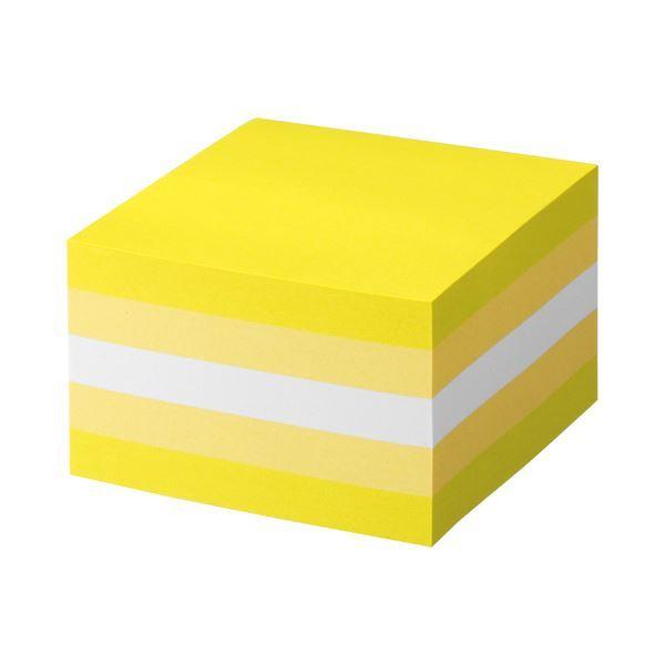 （まとめ） TANOSEE ふせん 色つや立ちはだかる 75×75粍 淡彩黄色 1冊 〔×5仕掛ける〕 キッチン、日用品、文具-文具、ステーショナリー-付箋
