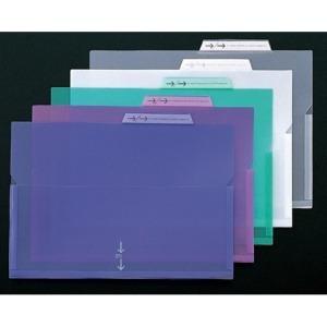 （まとめ） ライオン事務器 PPポケットホルダー A4 グリーン マチ付 LFS-12PH 1セット（5冊） 〔×5セット〕の画像
