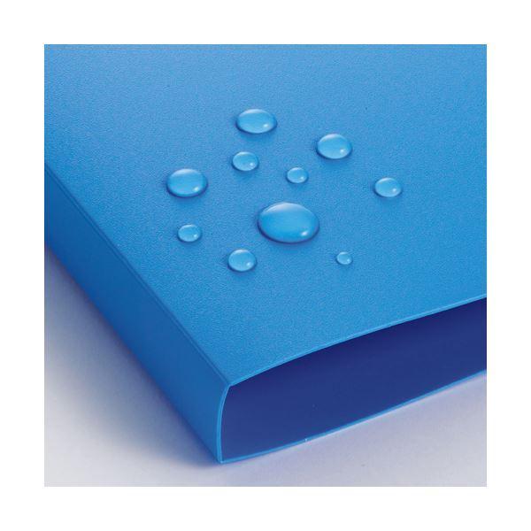 （まとめ） TANOSEE レターファイル（PP） A4タテ 120枚収容 背幅18mm ブルー 1セット（10冊） 〔×3セット〕の画像