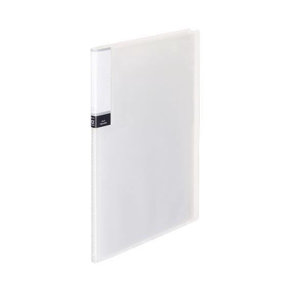 （まとめ） TANOSEE クリアブック（透明表紙） A4タテ 12ポケット 背幅8mm クリア 1セット（10冊） 〔×3セット〕