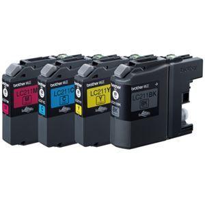 （まとめ） ブラザー BROTHER インクカートリッジ お徳用 4色 LC211-4PK 1箱（4個：各色1個） 〔×3セット〕
