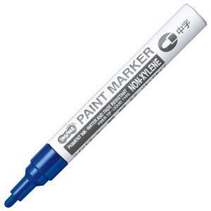 （まとめ） TANOSEE 油性ペイントマーカー 中字丸芯 青 1本 〔×30セット〕