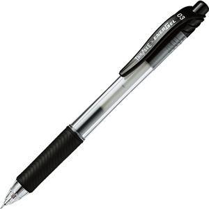 （まとめ） TANOSEE ノック式ゲルインクボールペン ニードルタイプ 0.3mm 黒 1本 〔×80セット〕