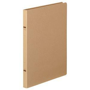 （まとめ） TANOSEE クランプファイル（紙表紙） A4タテ 100枚収容 背幅18mm クラフト 1冊 〔×20セット〕