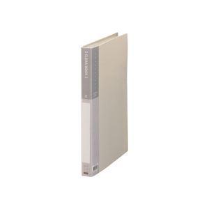 （まとめ） TANOSEE クリヤーブック（クリアブック） A4タテ 40ポケット 背幅26mm グレー 1冊 〔×15セット〕
