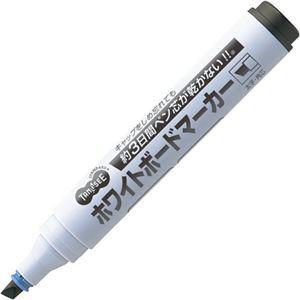 （まとめ） TANOSEE ホワイトボードマーカー ノンドライタイプ 太字・角芯 黒 1本 〔×40セット〕