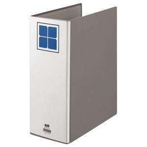 （まとめ） TANOSEE 片開きパイプ式ファイルE A4タテ 1000枚収容 背幅126mm グレー 1冊 〔×5セット〕