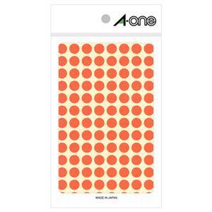 （まとめ） エーワン カラーラベル 丸型 直径9mm 蛍光赤 08171 1パック（416片：104片×4シート） 〔×20セット〕