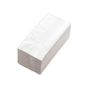 (まとめ) カラーナプキン 2PLY 8つ折 白無地 2PLM-50 1パック(50枚) 〔×20セット〕