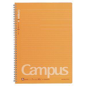 （まとめ） コクヨ キャンパス ツインリングノート（ドット入り罫線） A4 A罫 40枚 ス-T225ATN 1冊 〔×10セット〕