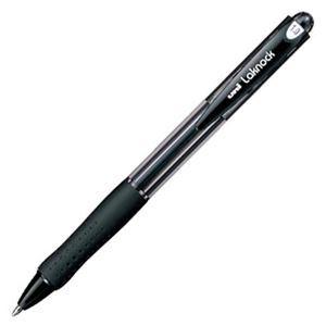 (まとめ) 三菱鉛筆 油性ボールペン VERY楽ノック 太字 1.0mm 黒 SN10010.24 1本 〔×60セット〕