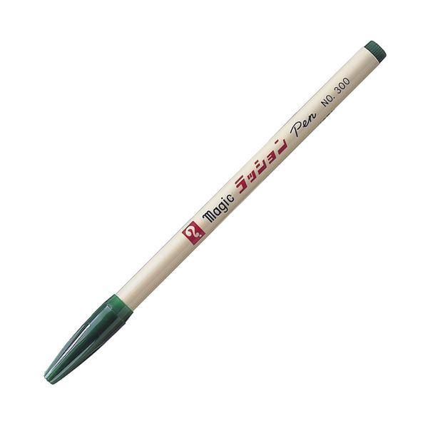 （まとめ） 寺西化学 水性サインペン マジックラッションペンNo.300 緑 M300-T4 1本 〔×80セット〕