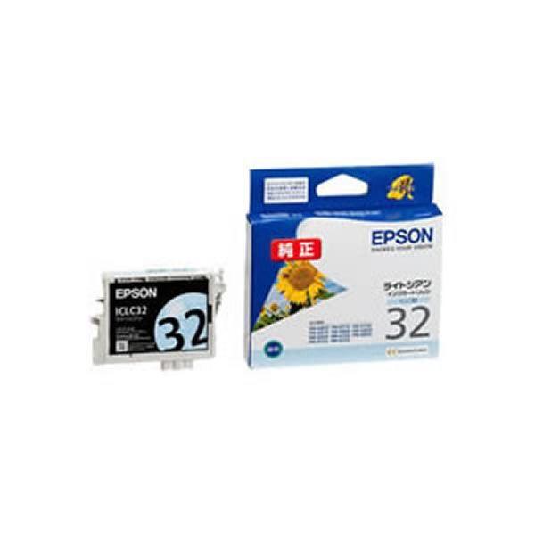 〔業務用5セット〕〔純正品〕 EPSON エプソン インクカートリッジ/トナーカートリッジ 〔ICLC32 LC ライトシアン〕 ×5セット