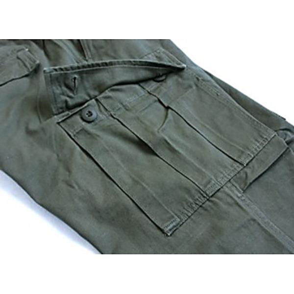 アメリカ軍 BDU パンツ コットン スリム レプリカ XL オリーブ ジッパー式 ドローコード付き 米軍 ミリタリーパンツ 軍モノの画像