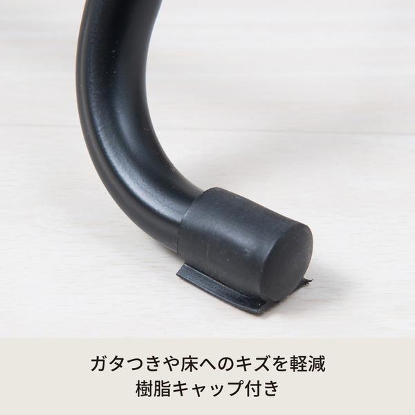 〔6脚セット〕ヴィンテージチェア(ブラウン/黒) 折りたたみ椅子 カウンターチェア スチール イス 背もたれ付 コンパクト スリム キッチン パイプイス モダン ..._4