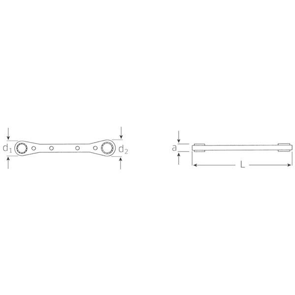 STAHLWILLE スタビレー 25-14X15 板ラチェットメガネ 41131415 板ラチェット 工具 作業工具 ツール DIY_1