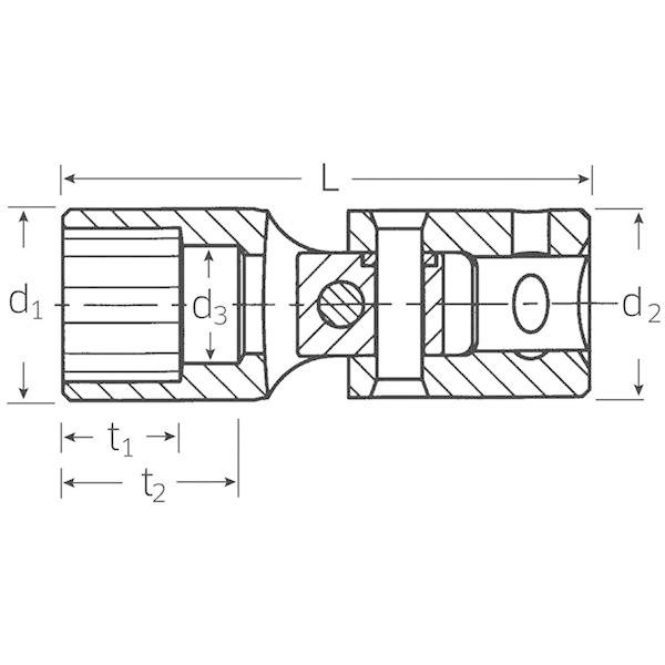STAHLWILLE スタビレー 402A-9/32 1/4SQ ユニフレックスソケット 01540018 工具 作業工具 ツール DIY_1