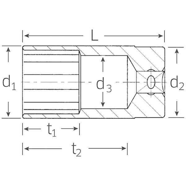 STAHLWILLE スタビレー 51A-1.1/8 1/2SQ ディープソケット 03420052 工具 作業工具 ツール DIY_1