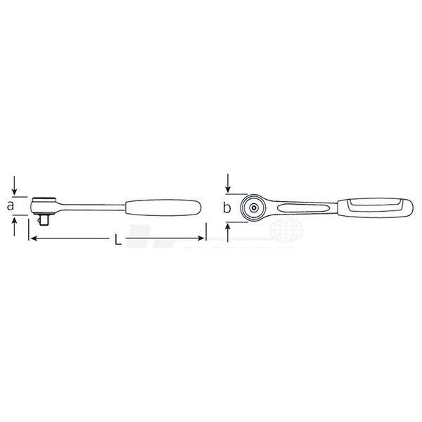 STAHLWILLE スタビレー 411 1/4SQ ラチェットハンドル 411-2K 11231011 工具 作業工具 ツール DIY_1